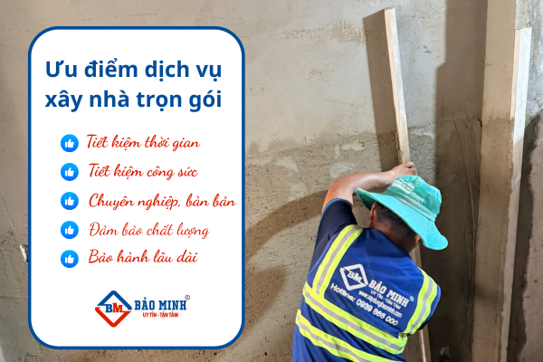 Dịch vụ xây nhà trọn gói quận 1 có nhiều ưu điểm