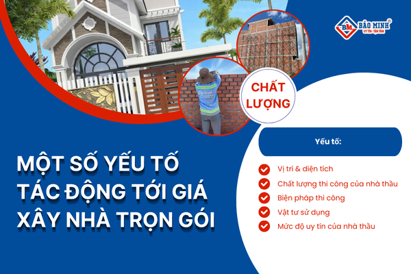 Những yếu tố tác động tới giá xây nhà trọn gói huyện Bình Chánh