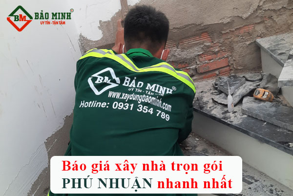 giá xây nhà trọn gói quận Phú Nhuận 