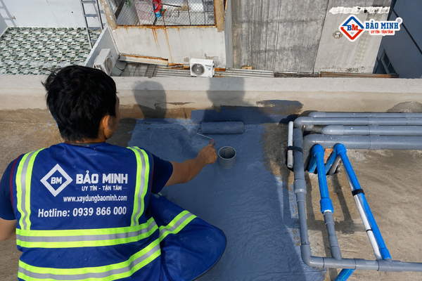 Chống thấm ở khu vực cổ ống
