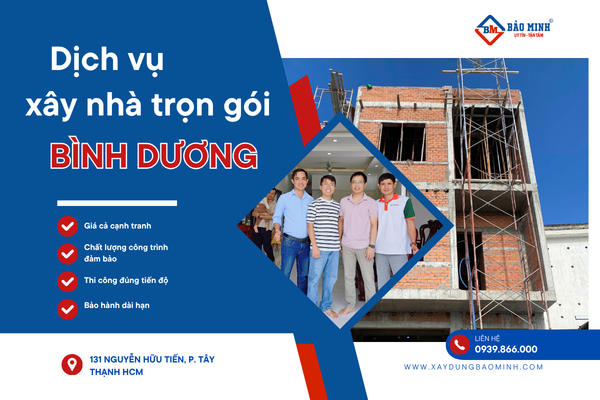 Dịch vụ xây nhà trọn gói Bình Dương chất lượng