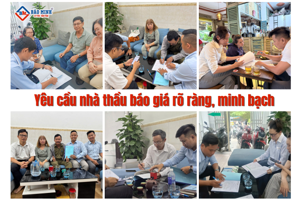 Yêu cầu báo giá rõ ràng khi chọn nhà thầu xây nhà trọn gói Long An