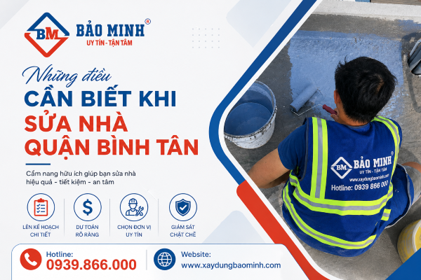 Dịch vụ sửa nhà quận Bình Tân HCM chất lượng