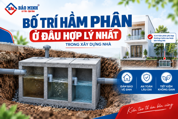 Bố trí hầm phân ở vị trí nào là hợp lý