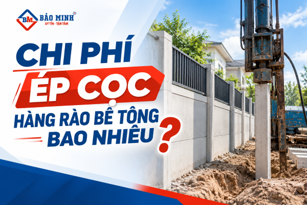 Chi phí ép cọc bê tông hàng rào sân nhà hết bao nhiêu