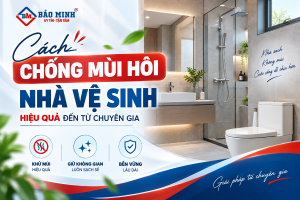 Cách chống mùi hôi nhà vệ sinh hiệu quả