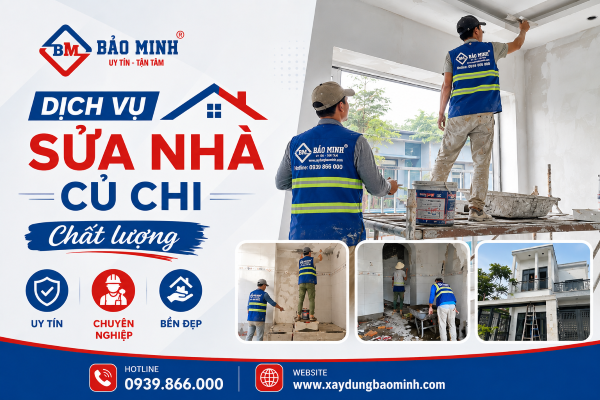 Dịch vụ sửa nhà Củ Chi chất lượng