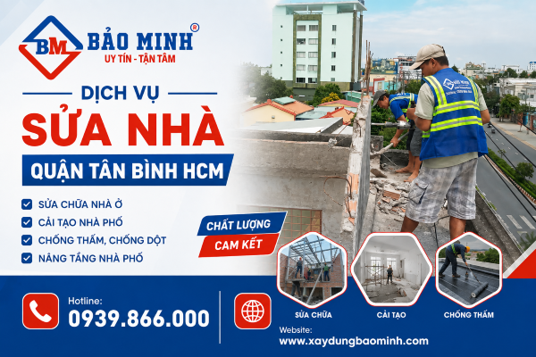 Dịch vụ sửa nhà quận Tân Bình HCM chất lượng