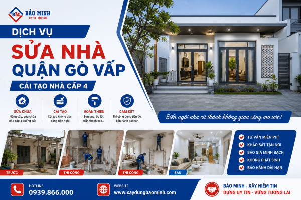 Dịch vụ cải tạo nhà cấp 4 ở Gò Vấp HCM