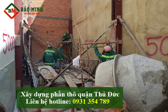 Công ty xây dựng phần thô quận Thủ Đức uy tín, chất lượng 