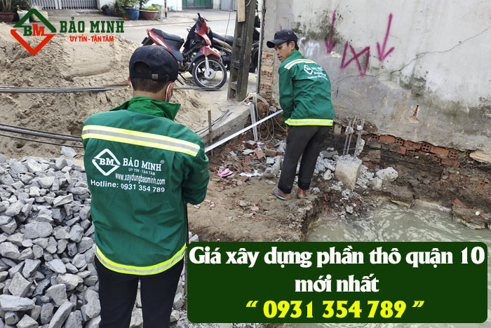 Công ty xây dựng phần thô quận 10 hàng đầu HCM 