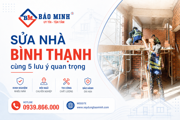 Dịch vụ sửa nhà quận Bình Thạnh HCM chất lượng