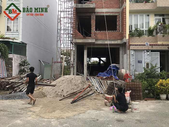 Công trình thi công xây dựng phần thô huyện Hóc Môn của Bảo Minh 