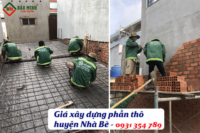 Bảo Minh xây dựng phần thô huyện Nhà Bè chất lượng hàng đầu 