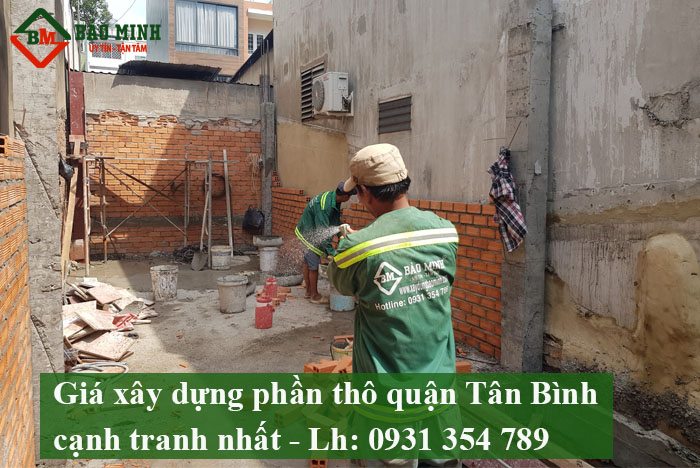 Xây Dựng Bảo Minh xây dựng phần thô quận Tân Bình tốt nhất 