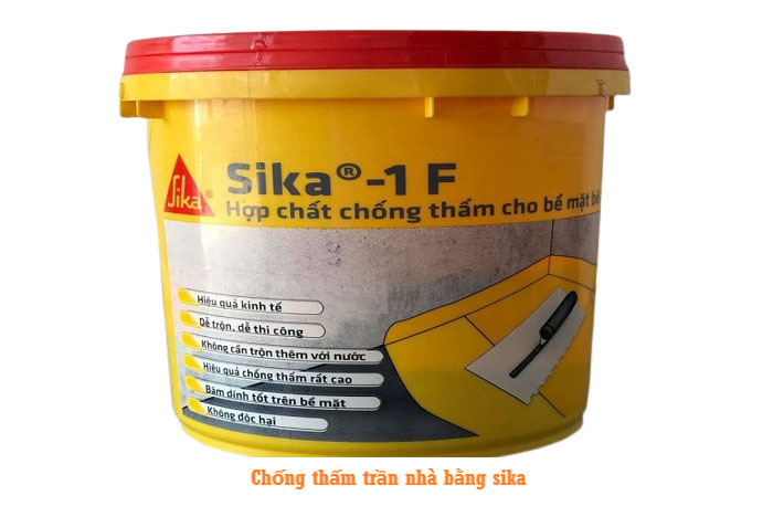 Chống thấm trần nhà bằng sika