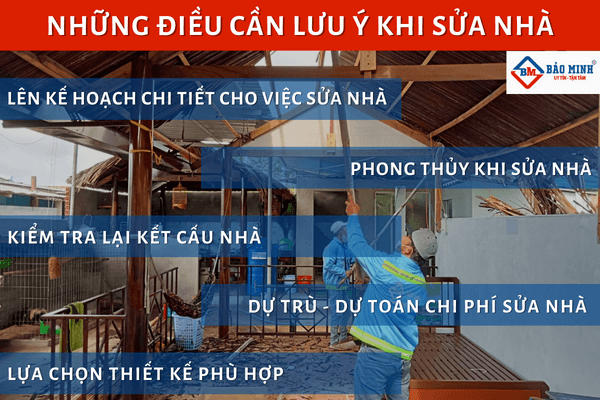 Những điều cần lưu ý khi sửa nhà Tây Ninh