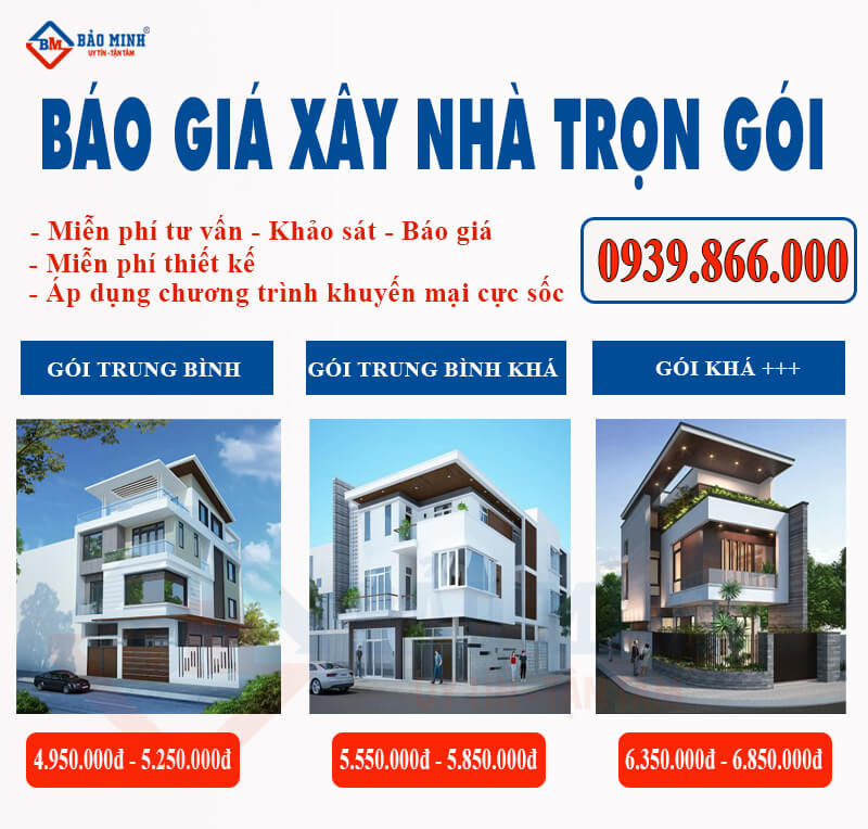 Báo giá xây nhà trọn gói quận Ninh Kiều