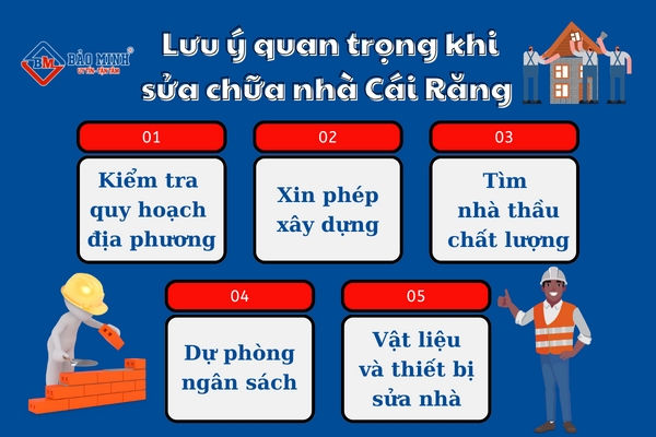 Những lưu ý quan trọng khi sửa nhà cái Răng Cần Thơ 