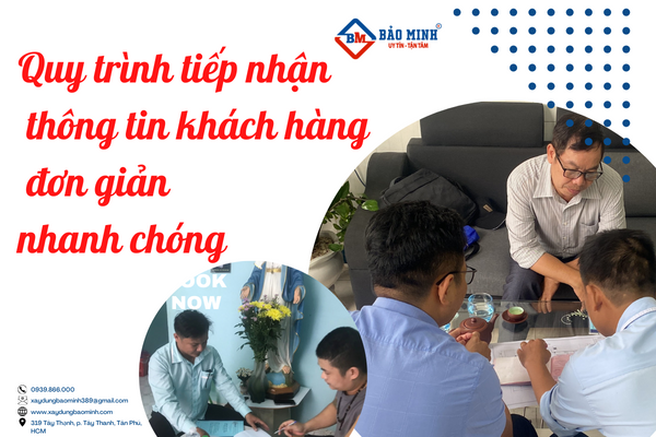 Quy trình tiếp nhận thông tin khách hàng đơn giản, nhanh chóng trong 24h 