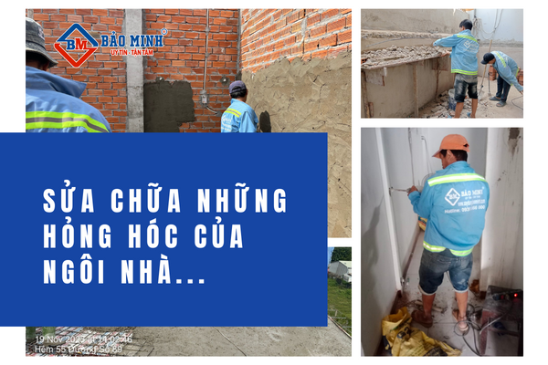 Sửa chữa những hỏng hóc của ngôi nhà 