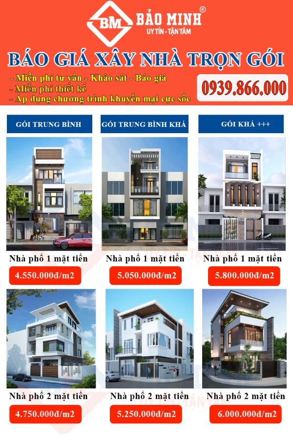 Báo giá xây nhà trọn gói Hà Tĩnh hiện nay