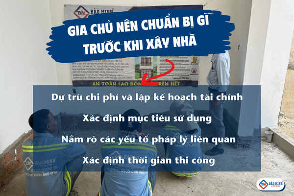 Gia chủ nên chuân bị gì trước khi xây nhà