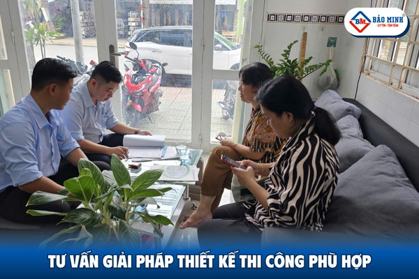 Kỹ sư Bảo Minh tư vấn giải pháp thiết kế thi công phù hợp