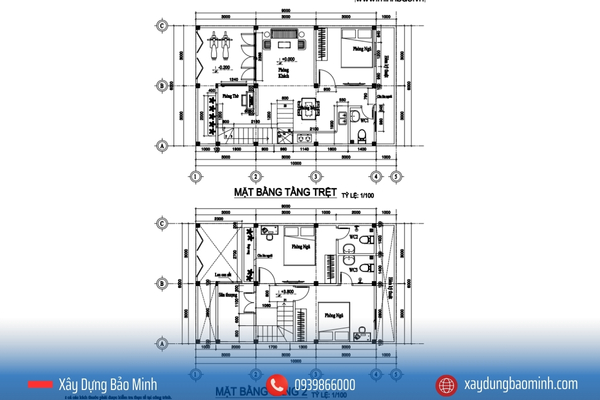 Bố trí công năng nhà anh Thành