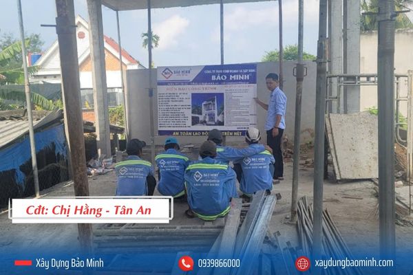 Họp an toàn lao động định kỳ công trình chị Hằng Tân An Long An