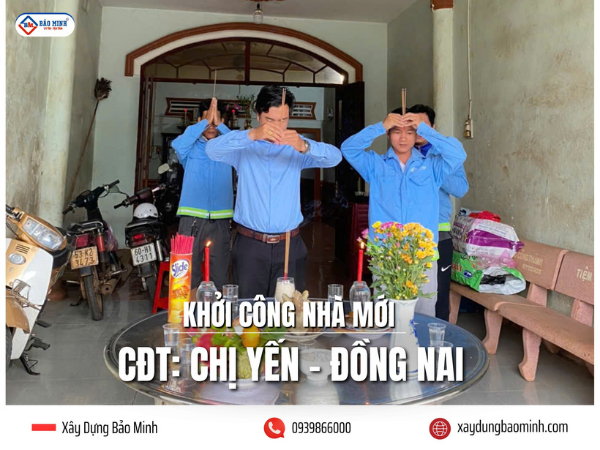 Khởi công xây mới nhà chị Yến Đồng Nai