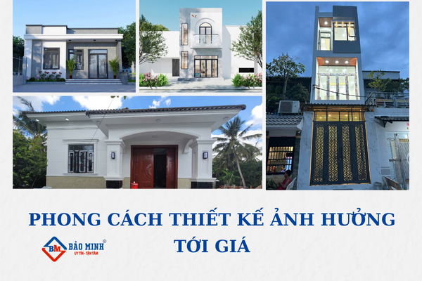 Phong cách thiết kế ảnh hưởng tới giá