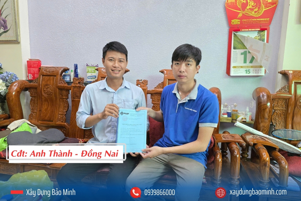 Hợp đồng sửa nhà anh Thanh Đồng Nai