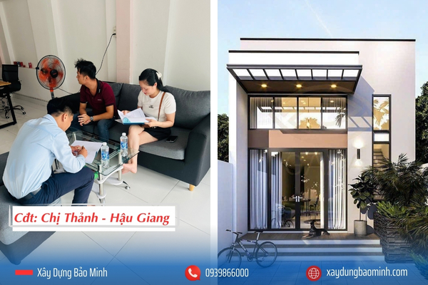 Hợp đồng xây nhà trọn gói chị Thảnh - Hậu Giang