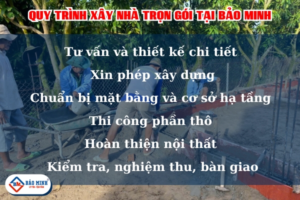 Quy trình xây nhà trọn gói Thuận AN tại Bảo Minh