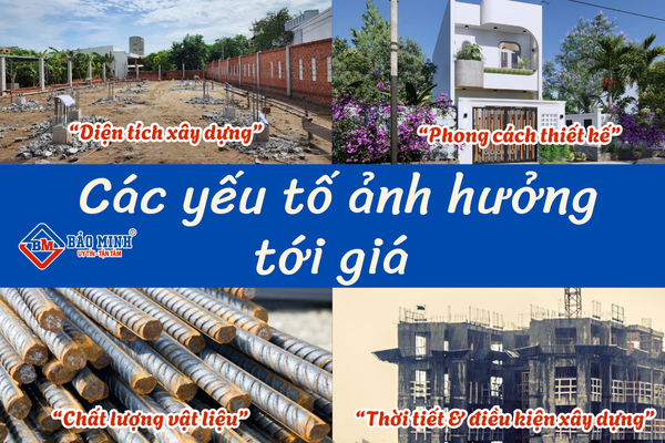 Những khía cạnh tác động trực tiếp tới giá xây dựng 