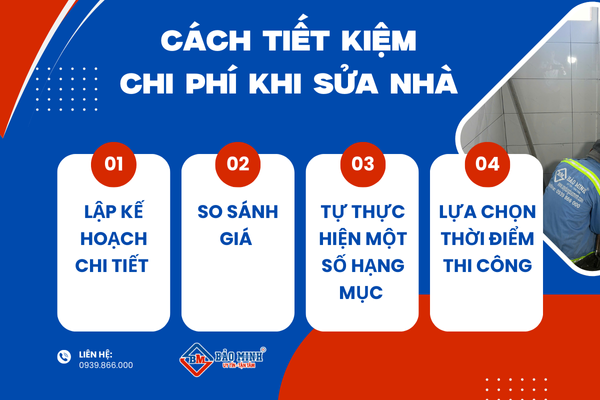 Có nhiều biện pháp giúp tiết kiệm chi phí sửa nhà Côn Đảo Vũng Tàu 