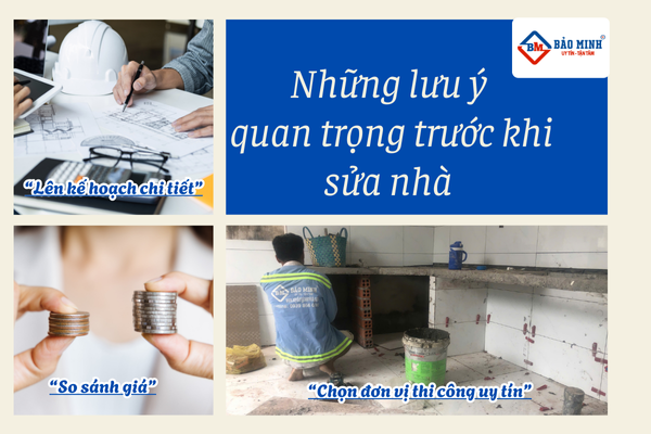 Những việc cần lưu ý trước khi sửa nhà 