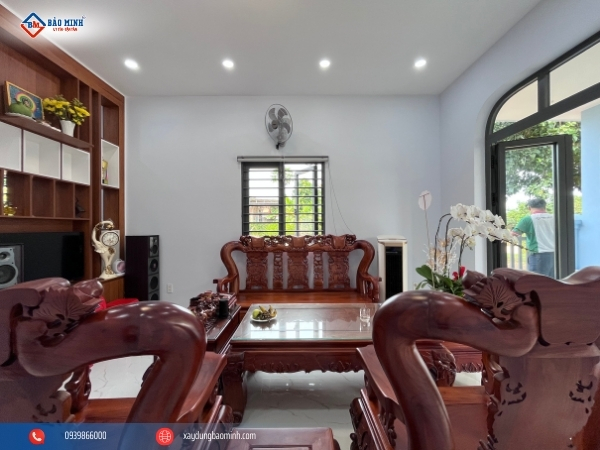 Góc nhìn khác của phòng khách - Công trình cải tạo nhà cấp 4 Bình Phước