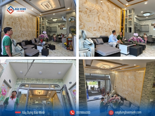 Không gian phòng khách hiện đại ấm cúng