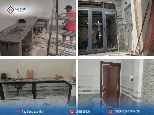 Lắp đặt vật liệu hoàn thiện nhà