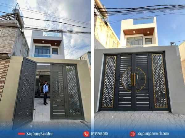Mặt tiền nhà anh Vinh sau khi hoàn thiện