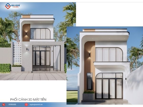 Phối cảnh mặt tiền mà chị Dung lựa chọn