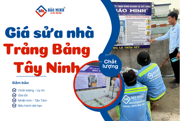 Sửa nhà Trảng Bàng Tây Ninh chất lượng