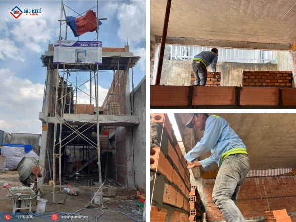 Thực hiện các công tác xây tô tường