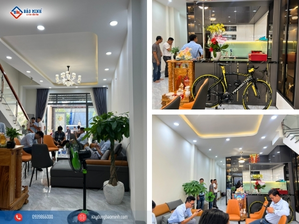 Phòng khách liền với phòng bếp