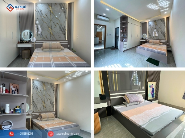 Phòng ngủ thứ 2 - Xây nhà 3 tầng Bình Dương