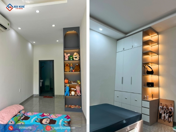 Phòng ngủ thứ 3 - Xây nhà 3 tầng Bình Dương