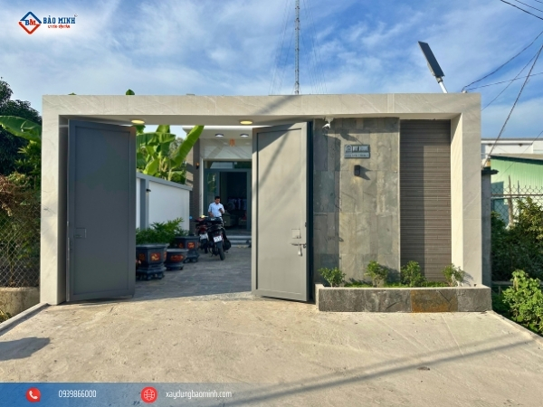 Cổng nhà anh Thắng - nhà cấp 4 cao cấp