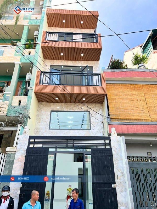 Công trình nhà phố 1 trệt 1 lửng 3 lầu